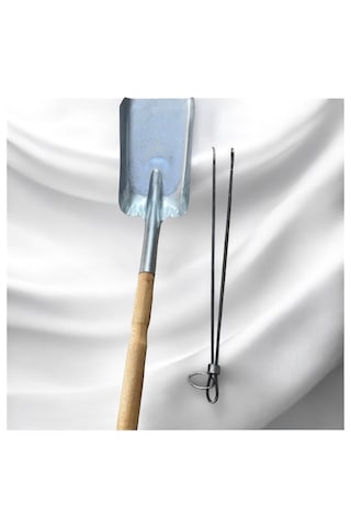 Ateş Seti, Kömür Küreği Ve Köz Maşası 50 Cm , Soba Şömine Ve Mangal İçin Ideal Kullanım