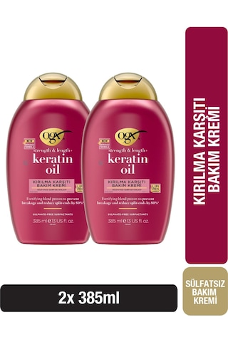 Ogx Keratin Oil Kırılma Karşıtı Saç Bakım Kremi 2 x 385 ML