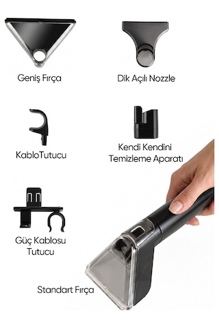 Sl1 Spotless Çok Fonksiyonlu Leke Çıkarıcı Ve Koltuk Yıkama Makinesi 600w 16 Kpa Emiş Gücü Çift Su Tankı