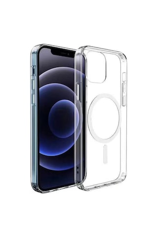 Kilifone - Apple Uyumlu iPhone 11 - Kılıf Magsafe Şarj Özellikli Şeffaf Sert Pc Embos Kapak - Şeffaf