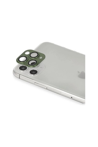 Vaveni İphone 11 Pro Max Uyumlu Pers Alüminyum Kamera Lens - Yeşil Arz