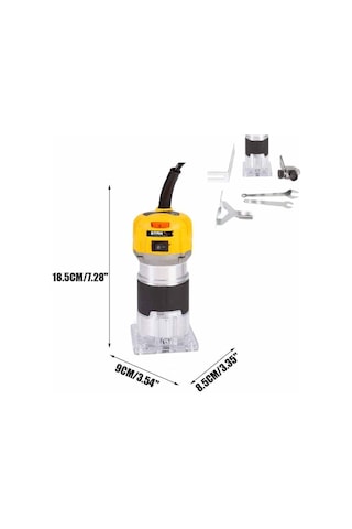 Staxx Pro Devir Ayarlı 1200W Formika Traşlama Freze Makinesi 6Mm