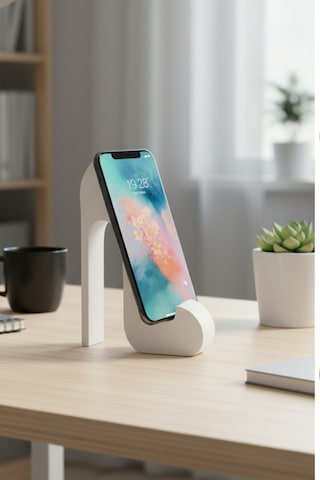 Beyaz Topuklu Ayakkabı Masa Üstü Cep Telefonu Tablet Tutucu Tutacağı Standı Us-t002 Beyaz