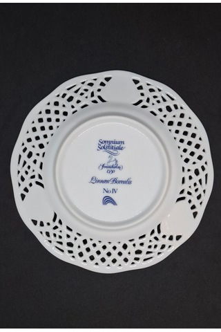 Linnea Borealis Ajurlu Pasta Tabağı 16.5 Cm Gri