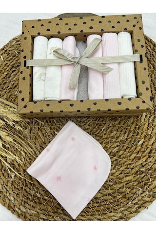 Desenli Penye Bebek Ağız Mendili 7'li 2025 Mö101