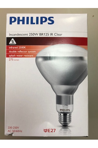 Philips 250w E27 İnfrared Şefaf Isı Veren Lamba