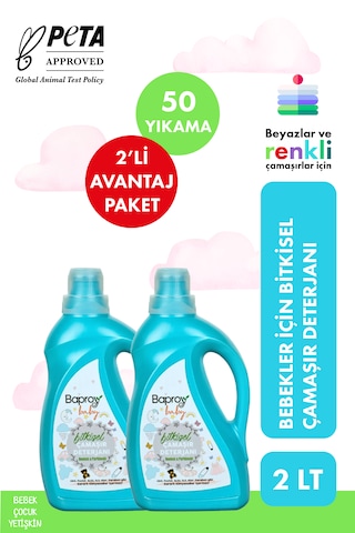 Baproy Baby 2 Lt Bebekler Için Bitkisel Çamaşır Deterjanı
