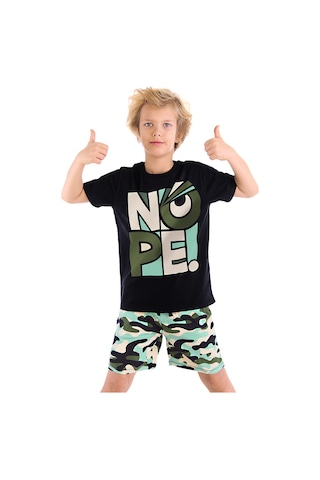 Denokids Mushi Nope Erkek Çocuk T-shirt Şort Takım Çok Renkli