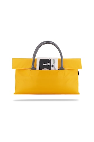Classone Byn-el008 Wtxpro Su Geçirmez Kumaş 13-14 İnch Bayan Laptop, Notebook, Apple Uyumlu MacBook Air El Çantası- Tote Bag - Sarı