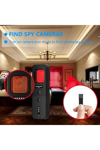 Xiaoguang Ambition Siyah Gizli Kamera Dedektörü 5'i 1 Arada Gps