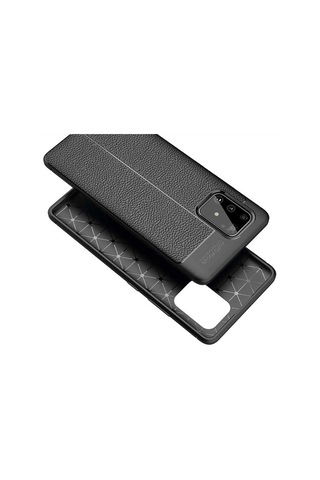 Samsung Uyumlu Galaxy A91 S10 Lite Kılıf Zore Niss Silikon Kapak Lacivert