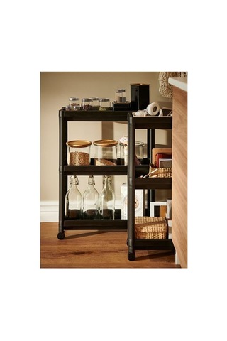 Ikea Vesken Servis Arabası, Siyah, 54x18x71 Cm