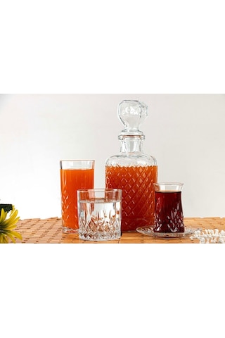 Plt Design Lav Odin 25 Parça Sofra Seti - Bardak Seti-çay-meşrubat-su Bardağı Ve Karaf