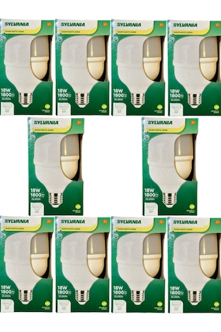 Sylvania 18w 3000k Sarı Işık E27 Duylu Torch Ampul 10 Adet