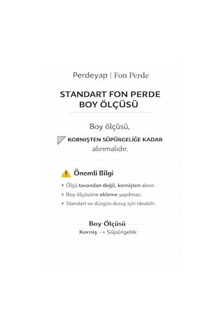 Perdeyap1980 Açık Gri Ada Fon Perde Tek Kanat 1/3 Sık Pile Gri