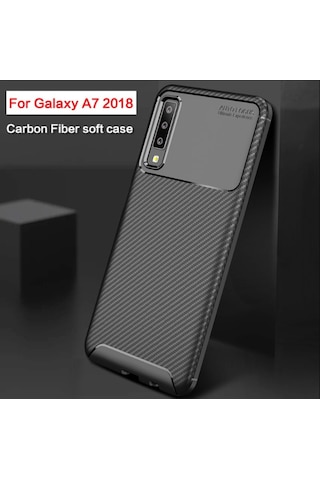 Samsung Galaxy Uyumlu A7 2018 Elden Kaymayan Kamera Korumali Kilif 295070846 - Kampanya-Renk / Nano Ekran Koruyucu (+20)-Kahverengi