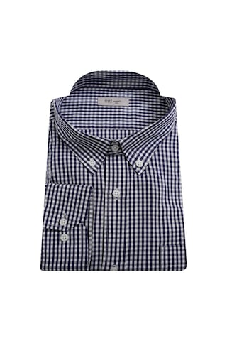 Uki Lacivert Comfortfit Casual Uzun Kol Gömlek Lacivert