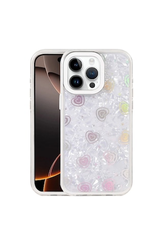 Apple iPhone Uyumlu 15 Pro Lumi Desenli Kapak - Beyaz Kılıf