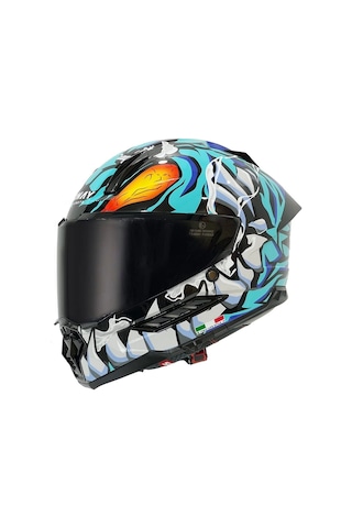 Sway SW 868 Cannıbal Black Blue Full Face Kask