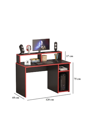 Oyuncu Masası Gamer Model Çalışma Masası Siyah-kırmızı Model Nehir Model
