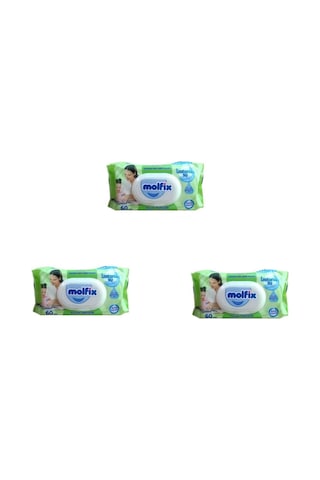 Molfix Izotonik Sulu Islak Mendil 60'lı 3 Paket 3x60