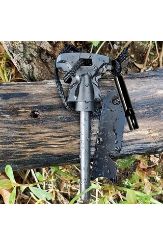 Buffer Acil Durum Magnezyum Çubuk Çakmaktaşı Hayatta Kalma Ateş Başlatıcı Çakmak Kiti Düdük l