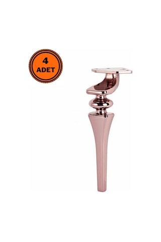 4 Adet Sintra Lüx Metal Ayak 16 Cm Mobilya Ayağı Rose Gold Çok Renkli