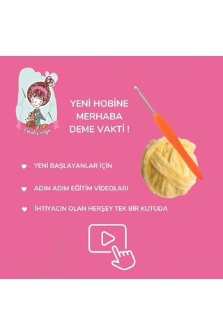 Amigurumi Kuzucuk Örgü Öğrenme Kiti, Başlangıç Seviyesi Açık gri