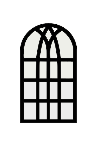 Suntek Kemerli Bölmesi Ayna Duvara Monte Dekoratif Akrilik Camı Siyah