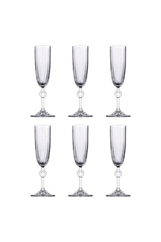 Paşabahçe 440313 Amore 6 Lı Şampanya Bardağı Ayaklı Kadeh - Kahve Yanı Su Bardağı