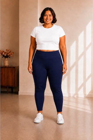 Sngl Tekstil Kadın Büyük Beden Çelik İnterlok Kumaş Toparlayıcı Tayt 3xl 4xl 5xl 6xl 7xl 8xl 9xl Lacivert