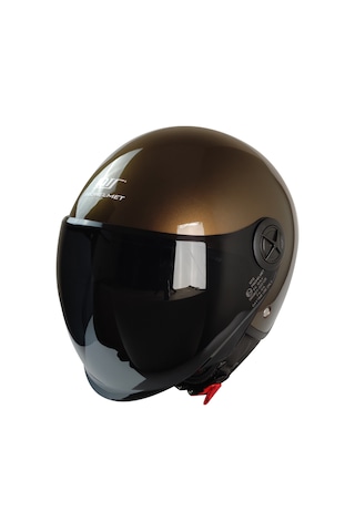Kask Mts Fx-101 Parlak Kahve Çenesiz
