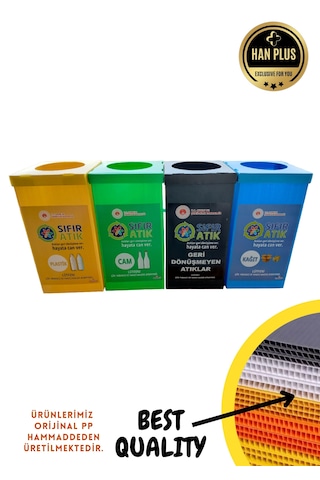 Han Plus Geri Dönüşüm Kutusu - İkili Set, 5 Takım Toplam 10 Adet + Online Sıfır Atık Eğitimi