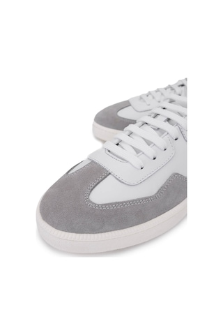Tamer Tanca Erkek Hakiki Deri Beyaz/taş Süet Sneakers & Spor Ayakkabı 1111 10125 Erk Ayk Y25 Off Whıte/tas Suet Beyaz