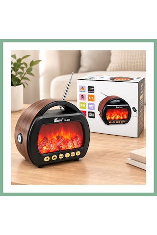 Bşkvirgo Fenerli Şömineli Bluetooth Radyo Hoparlör Am/fm/sw, Usb/type-c, Tf Bsk2026