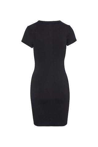 Ss Ctn Contour 1x1 Rib Ss Mini D Siyah Kadın Elbise-8425 Siyah