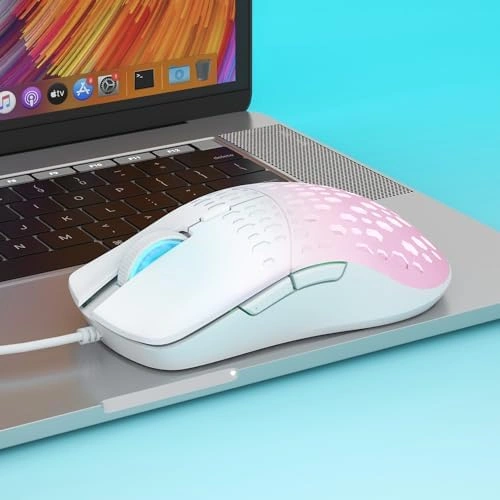 Aula S11 Pro 3600dpı Rgb Optik Gaming Mouse Pembe