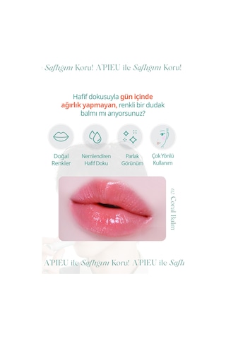 Yapışkanlık Hissi Bırakmayan Renkli Dudak Balmı A'pıeu Juicy Pang Care Lip Balm 02 Coral Balm