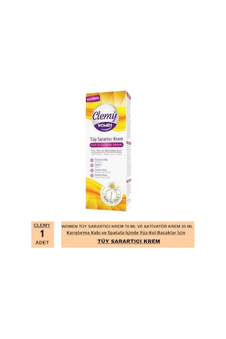 Clemy Women Tüy Sarartıcı Krem 70 Ml Ve Aktivatör Krem Yüz,kol Ve Bacaklar İçin 35 Ml