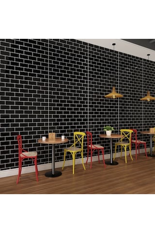 Bigpoint Yapışkanlı Tezgah Kaplama Folyosu 60x30cm Siyah 6'lı Paket X 12 Adet