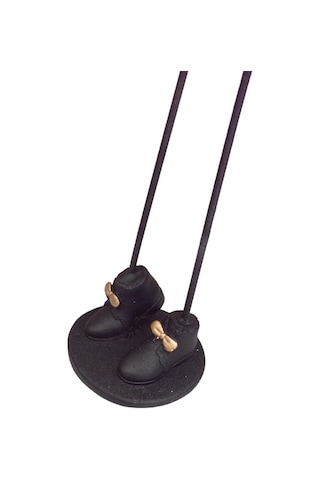 Polyester Siyah Flamingo Biblo Obje 24cm