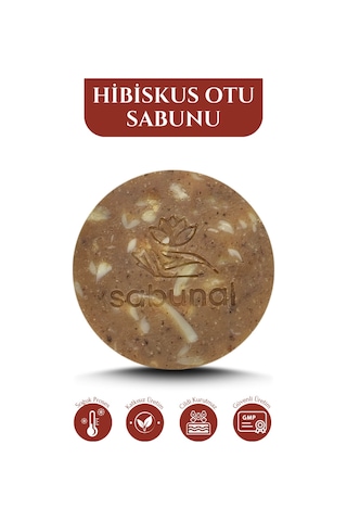 Sabunal Hibiskus ve Kırmızı Kil Sabunu 4 Adet - Cilt Bakım Sabunu
