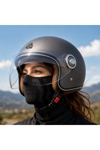 Nukrotech Nukrowear Airflex Kulak Askılı Yarım Balaklava Siyah
