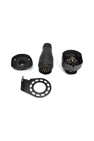 Springsun 12v Avrupa Standartı 13 Pinli Tırnak Soketi Seti - Konnektör, Demirleme Braketi İle - Fren, Sinyal Ve Yan Lambaları İçin - Karavan, Kamyon, Tırnak Uyumlu