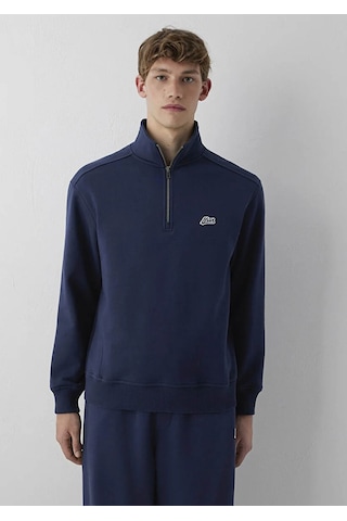 Mavi Patch Nakışlı Yarı Fermuarlı Lacivert Erkek Sweatshirt M0s10613-70490