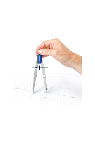 Staedtler Noris Club 550 02 Pergel Okul Pergel Hızlı Ayarlı, Uzatma Çubuğu Ve Evrensel Adaptörlü Set, Mil Kılavu