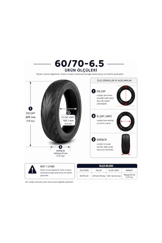Innova 60/70-6.5 Jelli Tubeless Elektrikli Scooter Lastiği