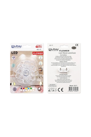 10 Adet Kozalak Led Gece Lambası Gc-17 5468 Çok Renkli