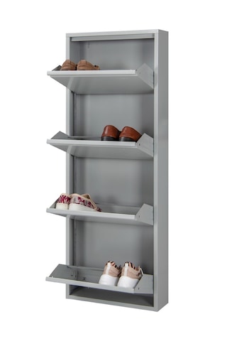 Kaser Metal 4'Lü Metal Ayakkabılık Gri