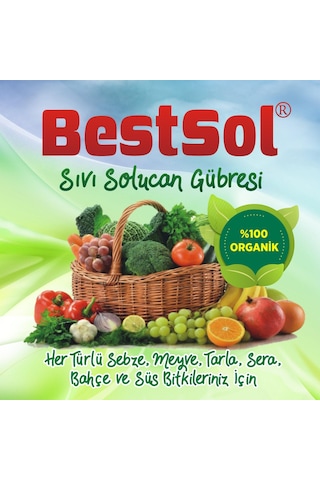 Bestsol %100 Organik Sıvı Solucan Gübresi 1 Litre